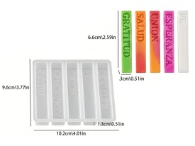 Molde silicona 5 velas intenciones